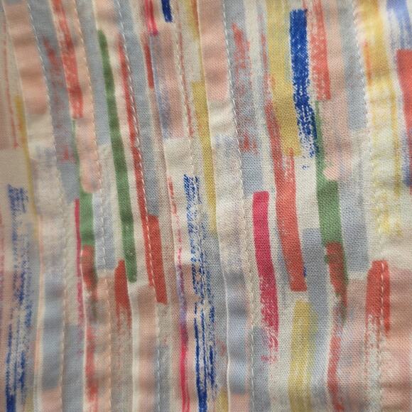 Womens Sz 1X Multicolor V-Neck Pleated 3/4 Sleeve Fairy Beach Vacation Tunic Top - Picture 8 of 11